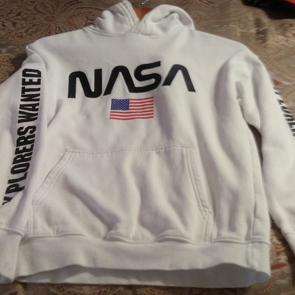 White NASA Logo Hoodie